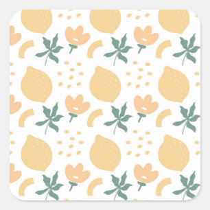 Passion Fruit Blume Quadratischer Aufkleber