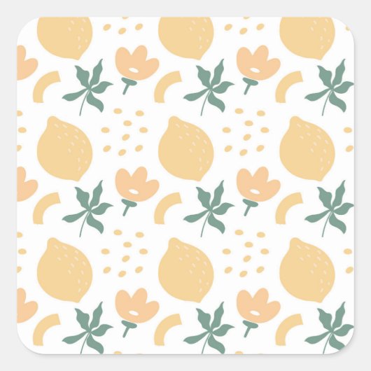 Passion Fruit Blume Quadratischer Aufkleber (Vorderseite)