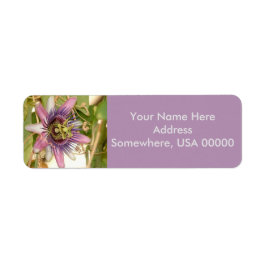 Passion Fruit Blume Rücksendeadressen-Aufkleber