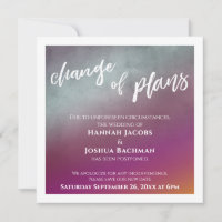 Passion Fruit Plan Änderung verzögert Hochzeitkart