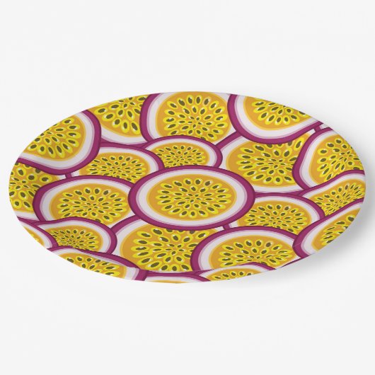 Passion fruit slices pappteller (Schrägansicht)