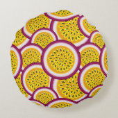 Passion fruit slices rundes kissen (Rückseite)