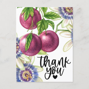 Passion Fruit Vielen Dank Postkarte