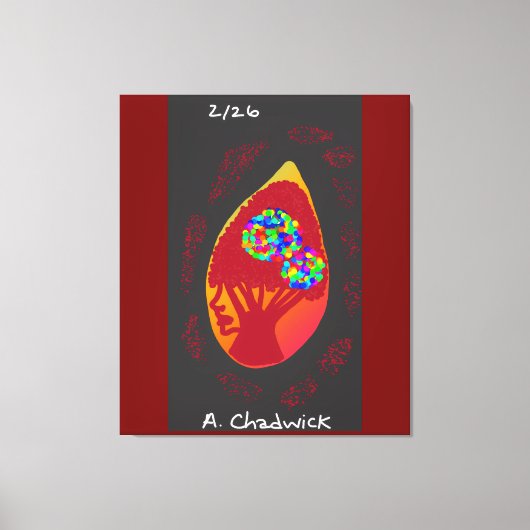 Passion in a Teardrop Leinwanddruck (Vorderseite)