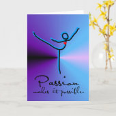 Passion Makes it Possible Greeting Card Karte (Gelbe Blume)