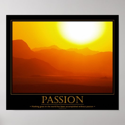 Passion Motivierend Poster (Vorne)