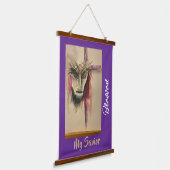 Passion of Christ Hanging Tapestry Wandteppich Mit Holzrahmen (Gewinkelt)