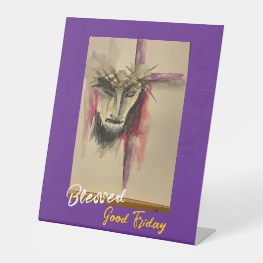Passion of Christ Pedestal Sign Sockelschild (Vorderseite)