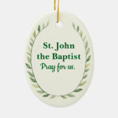 Passion of St John the Baptist God's Peace Keramik Ornament (Hinten)