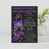 Passion Party Bachelorette, Lingerie Dusche einlad Einladung (Stehend Vorderseite)