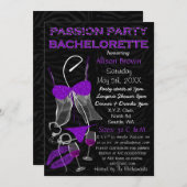 Passion Party Bachelorette, Lingerie Dusche einlad Einladung (Vorne/Hinten)