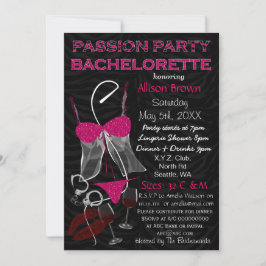 Passion Party Bachelorette, Lingerie Dusche einlad Einladung