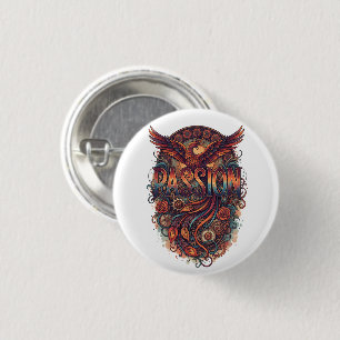 Passion Phoenix Vintage Art Design – Gepäckanhänge Button