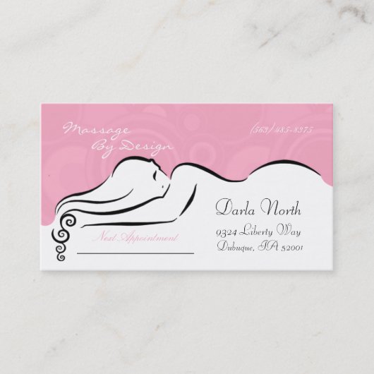 Passion Pink Darla Business Cards Terminkarte (Vorderseite)