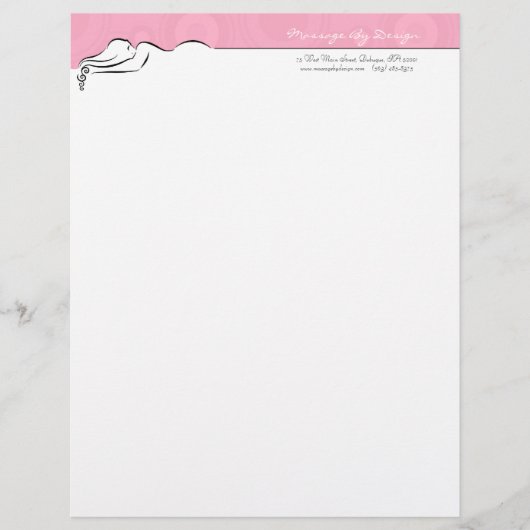 Passion Pink Darla Letterhead Briefkopf (Vorderseite)