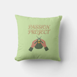 Passion Project Hand-Knit Graphic Pillow | Craft  Kissen