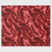 Passion Red Imitats Satin Wedding Geschenkpapier (Flach)
