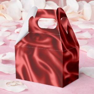 Passion Red Imitats Satin Wedding Geschenkschachtel