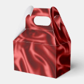 Passion Red Imitats Satin Wedding Geschenkschachtel (Vorderseite)