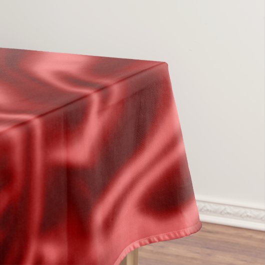 Passion Red Imitats Satin Wedding Tischdecke (Beispiel)