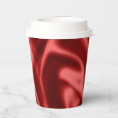 Passion Red Romantic Imitats Satin Brautparty Pappbecher (Rückseite)