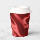 Passion Red Romantic Imitats Satin Brautparty Pappbecher (Rechts)