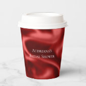 Passion Red Romantic Imitats Satin Brautparty Pappbecher (Vorderseite)