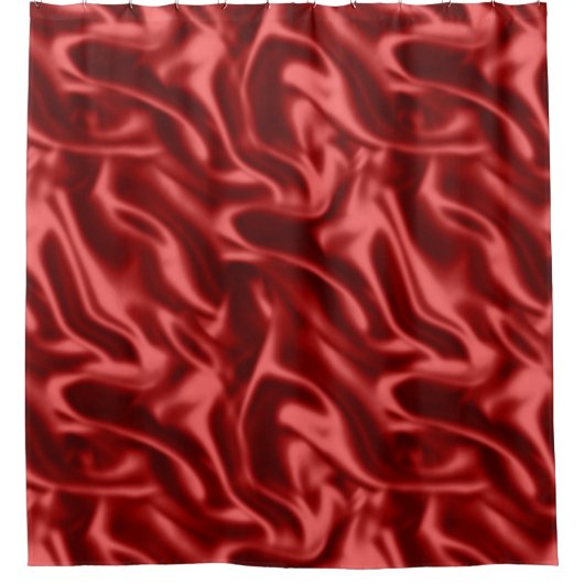 Passion Red Romantic Imitats Satin Duschvorhang (Vorderseite)
