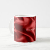 Passion Red Romantic Imitats Satin Kaffeetasse (Vorderseite Links)
