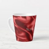 Passion Red Romantic Imitats Satin Milchtasse (Linke Ecke)
