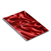 Passion Red Romantic Imitats Satin Notizblock (Rechte Seite)
