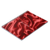 Passion Red Romantic Imitats Satin Notizblock (Linke Seite)