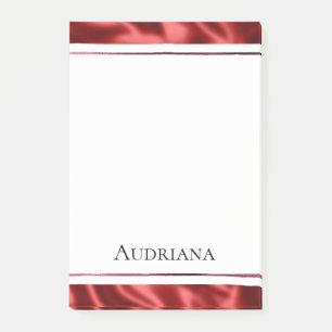 Passion Red Romantic Imitats Satin Post-it Klebezettel