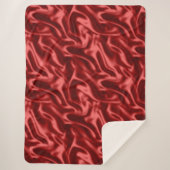 Passion Red Romantic Imitats Satin Sherpadecke (Vorderseite)