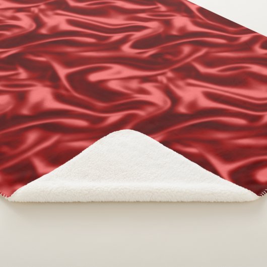 Passion Red Romantic Imitats Satin Sherpadecke (3/4)