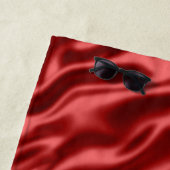 Passion Red Romantic Imitats Satin Strandtuch (Beispiel)