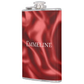 Passion Red Romantic Imitats Satin Wedding Flachmann (Links)