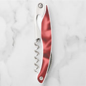 Passion Red Romantic Imitats Satin Wedding Kellnermesser (Vorderseite)