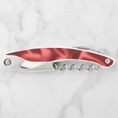 Passion Red Romantic Imitats Satin Wedding Kellnermesser (Vorderseite)