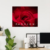 Passion Rote Rose Poster (Heimbüro)