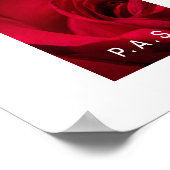 Passion Rote Rose Poster (Ecke)