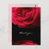 Passion Rote Rose Vielen Dank Postkarte (Vorne/Hinten)