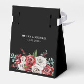 Passion rote Rosen Schwarze Gastgeschenk Hochzeit Geschenkschachtel (Rückseite)