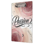 Passion Schrift | Elegante minimalistische Typogra Klemmbrett (Links)