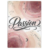 Passion Schrift | Elegante minimalistische Typogra Klemmbrett (Rückseite)