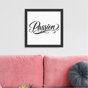 Passion Schrift Elegante minimalistische Typogra Leinwanddruck