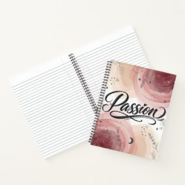 Passion Schrift | Elegante minimalistische Typogra Notizblock