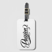 Passion Script | Elegant Minimalist Typography Gepäckanhänger (Vorderseite Vertikal)