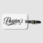 Passion Script | Elegant Minimalist Typography Gepäckanhänger (Vorderseite (Horizontal))