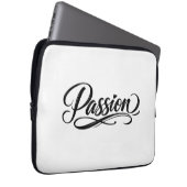 Passion Script | Elegant Minimalist Typography Laptopschutzhülle (Vorne Rechts)
